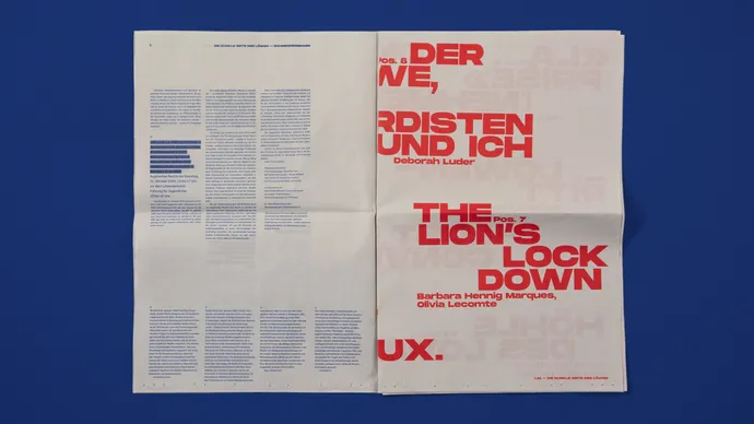 kunsthalle luzern kunst l21 loewendenkmal corporate design blau rot zeitung 002