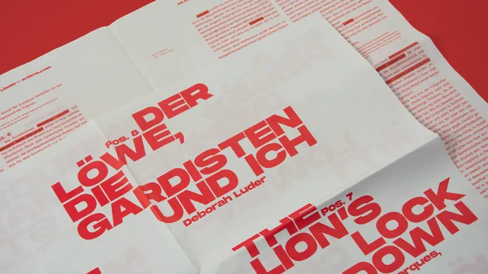 kunsthalle luzern kunst l21 loewendenkmal corporate design blau rot zeitung 003