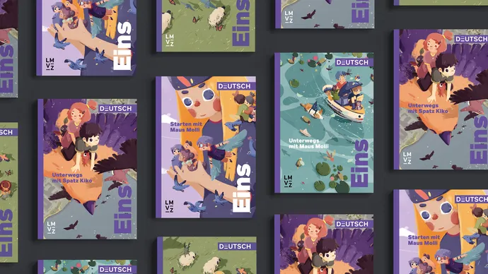 lehrmittelverlag zuerich lmvz deutsch hybrid lehrmittel lehrplan21 digitale lernplattform ui ux cover deutsch 1