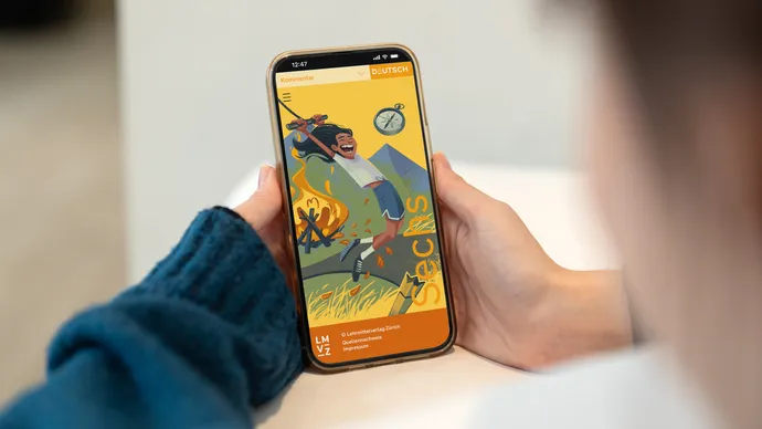 lehrmittelverlag zuerich lmvz deutsch hybrid lehrmittel lehrplan21 digitale lernplattform ui ux mobeil teenager detusch 6