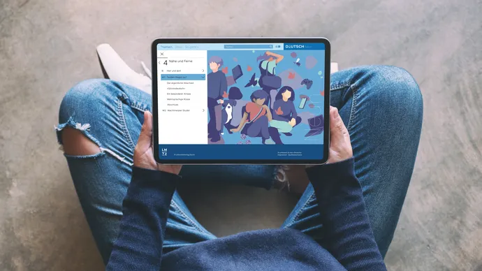 lehrmittelverlag zuerich lmvz deutsch hybrid lehrmittel lehrplan21 digitale lernplattform ui ux tablet landscape deutsch 9 a