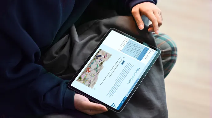 lehrmittelverlag zuerich lmvz deutsch hybrid lehrmittel lehrplan21 digitale lernplattform ui ux tablet landscape deutsch 9 b