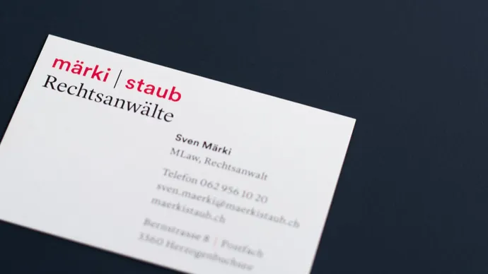 maerki staub rechtsanwaelte herzogenbuchsee corporate design logo visitenkarte
