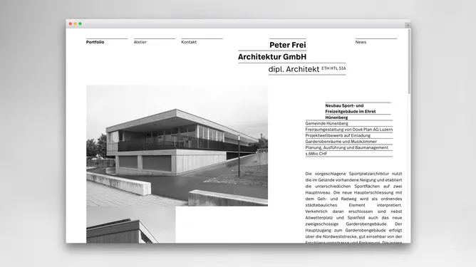 peter frei architektur corporate design typografie struktur material webdesign ui ux 4