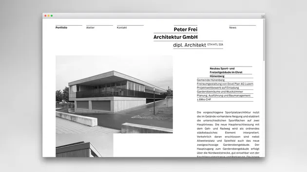 peter frei architektur corporate design typografie struktur material webdesign ui ux 4
