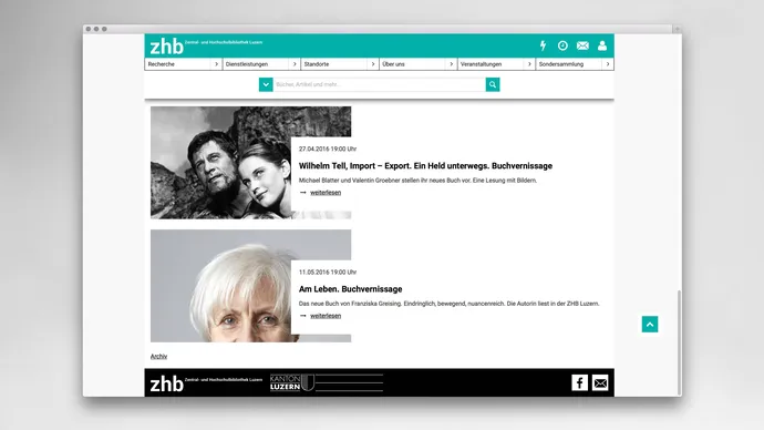 zhb zentral und hochschul bibliothek luzern corporate design webdesign ui ux 3
