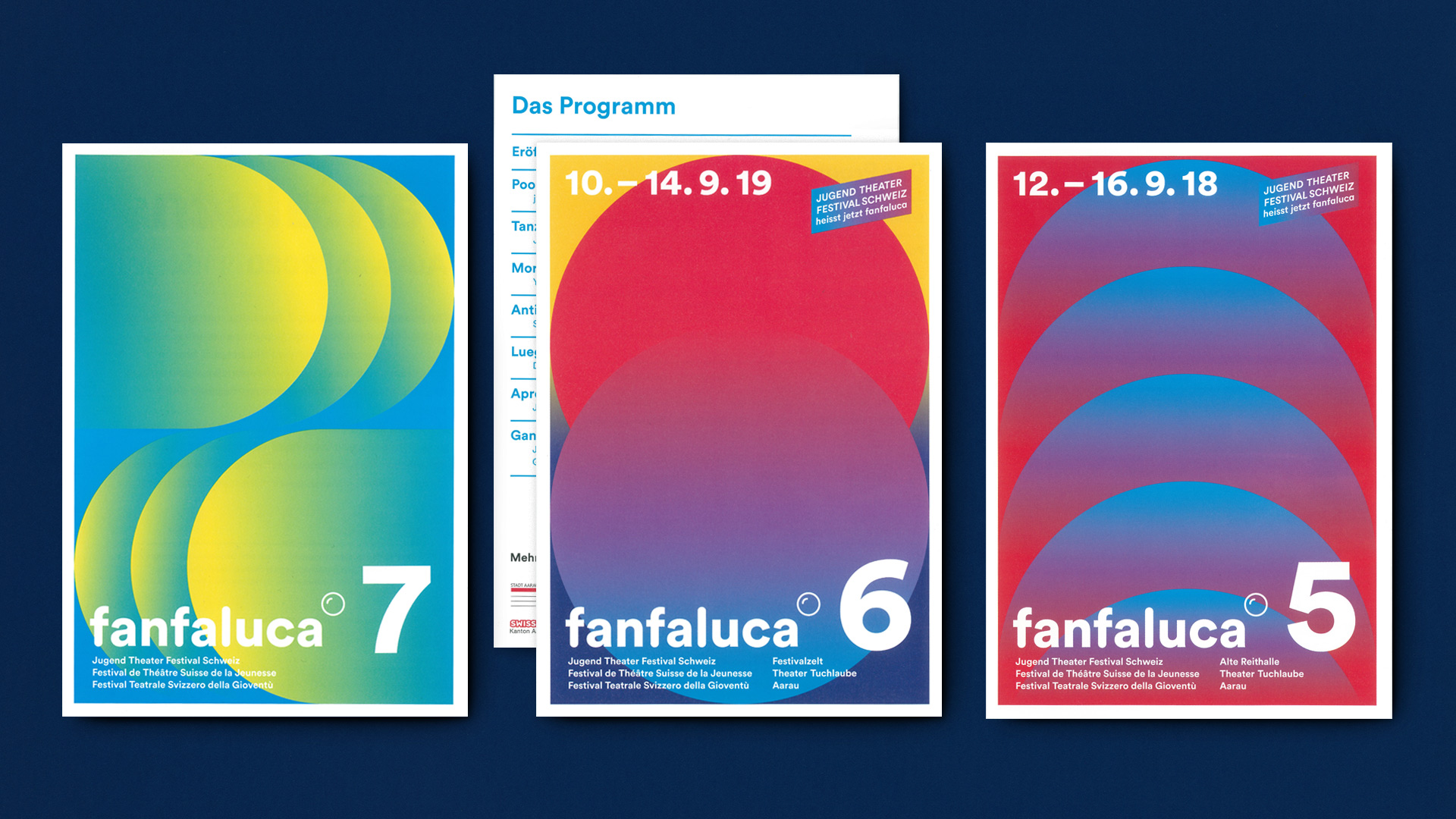 Fanfaluca – Jugend Theater Festival Schweiz — Corporate Design, Plakate, Flyer, Animationen — l’équipe visuelle – Grafik und Werbung