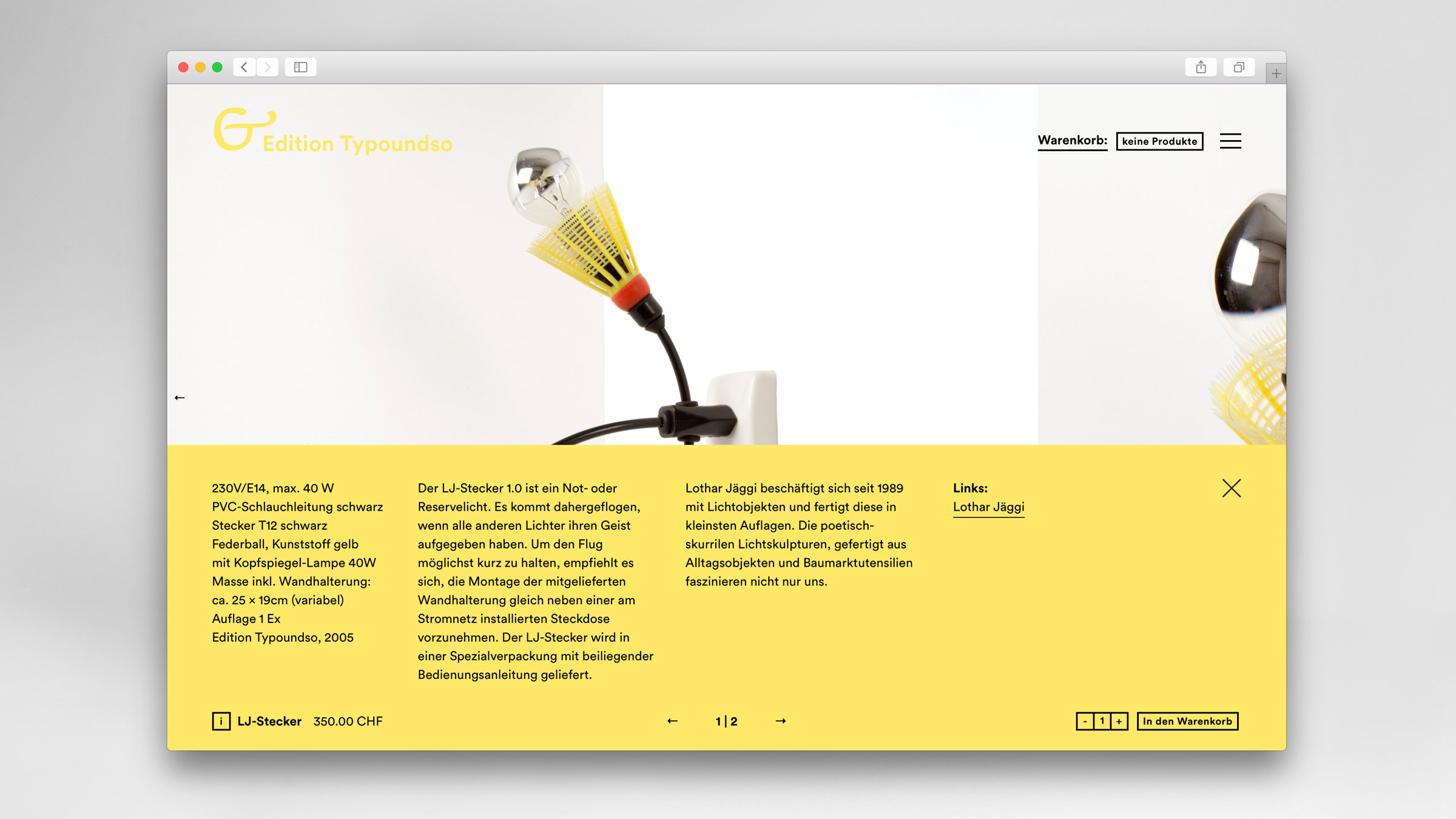 l’équipe [visuelle] – Webshop für den Hausinternen Verlag Edition Typoundso – Konzeption, Gestaltung und Programmierung