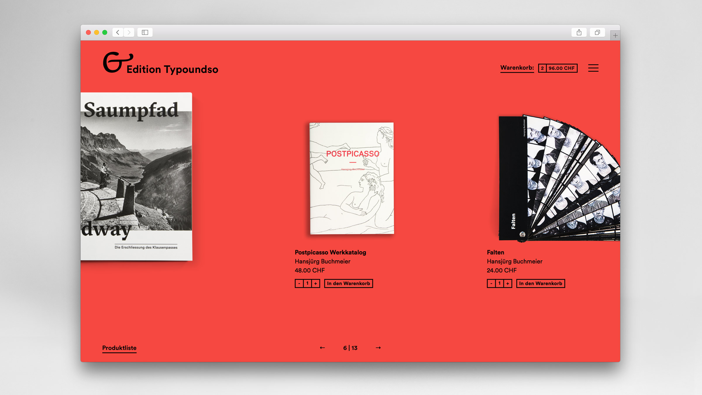 l’équipe [visuelle] – Webshop für den Hausinternen Verlag Edition Typoundso – Konzeption, Gestaltung und Programmierung