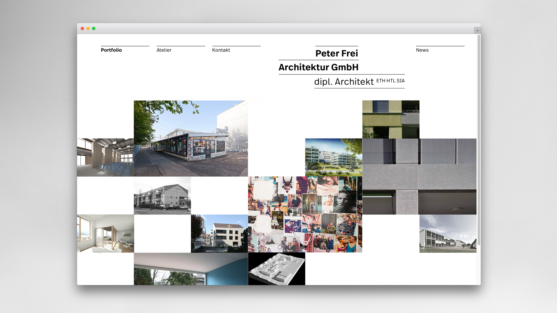 l’équipe [visuelle] – Grafik Agentur Emmenbruecke Luzern – Corporate Design, Webseite, Logo für das Architekturbüro Peter Frei in Luzern