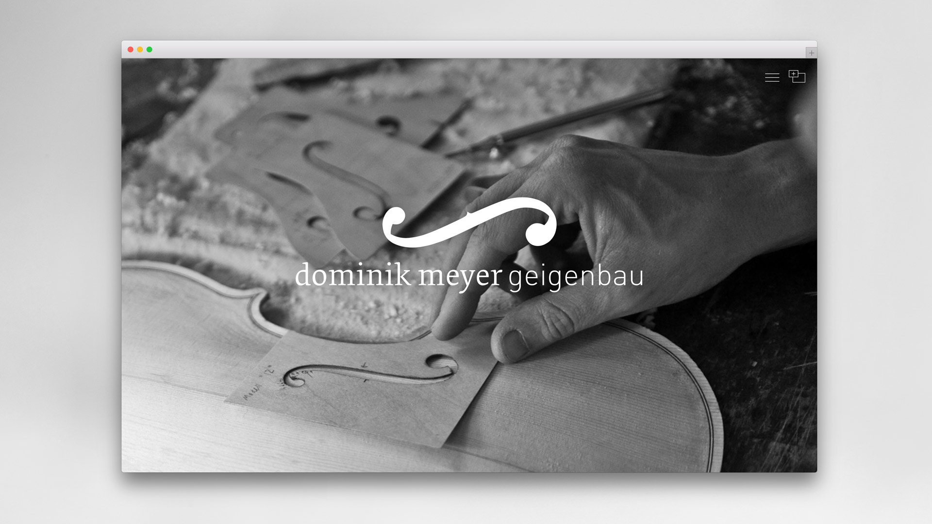 l’équipe [visuelle] – Grafik Agentur Emmenbruecke Luzern – Corporate Design und Gestaltung und Programmierung der Webseite für den Geigenbauer Dominik Meyer
